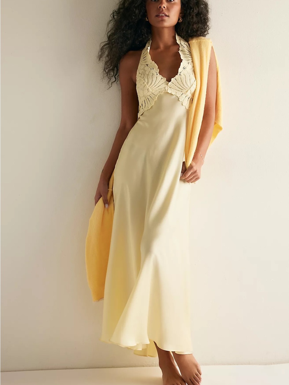 Free People Petal Party Midi Slip Dress